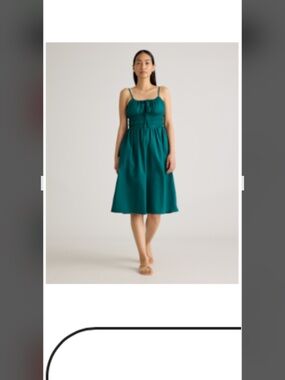 Quince Teal Green Sleeveless Dress